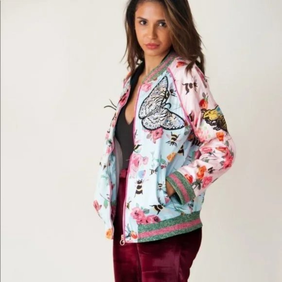 Floral Bomber Jacket - Picture 2 of 3